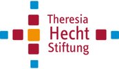 Logo Theresia Hecht Stiftung Logo der Theresia Hecht Stiftung mit farbigen Quadraten und rotem Schriftzug auf weißem Hintergrund