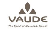 Logo VAUDE – The Spirit of Mountain Sports Logo des Outdoor-Ausrüsters VAUDE mit abstrakter Berg-Symbolik und dem Slogan The Spirit of Mountain Sports